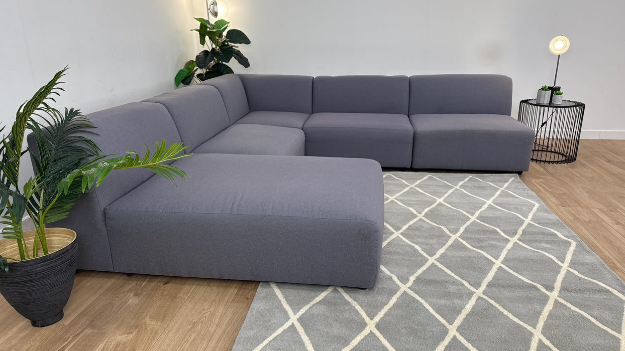 Salvia 2 Corner 2 Chaise Fabric Sofa