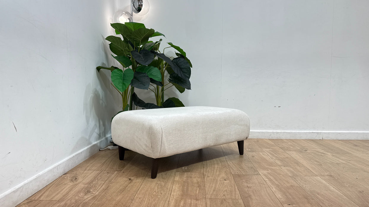 Sofology Mayfair Fabric Designer Footstool in Fabric Pearl