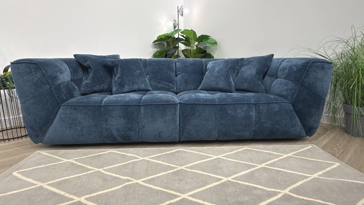 Sofology Moritz 3 Seater Fabric Sofa in Steel Blue