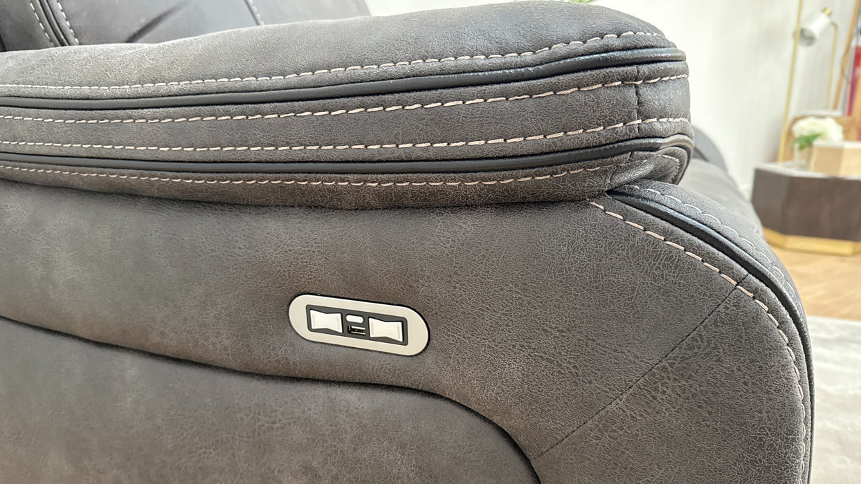 DFS Power Recliner Fabric Chair in Chaircoal
