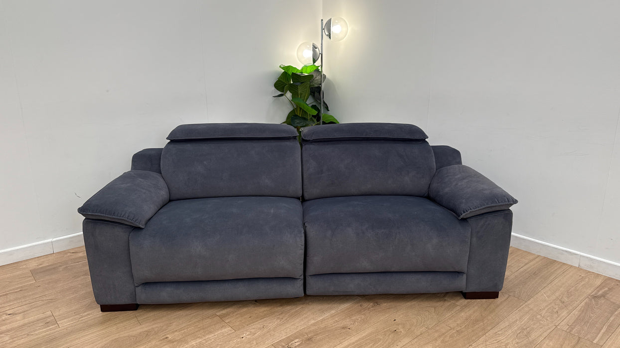 Sofology The Benz 3 Seater Fabric Recliner Sofa in Lifestyle Flecked Fabric Charcoal