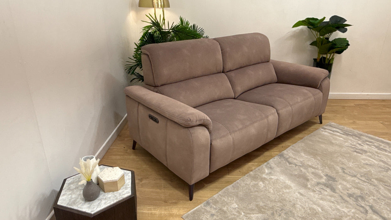 Sofology Bailey Fabric 2.5 Seater Power Recliner in Lifestyle Flecked Nutmeg