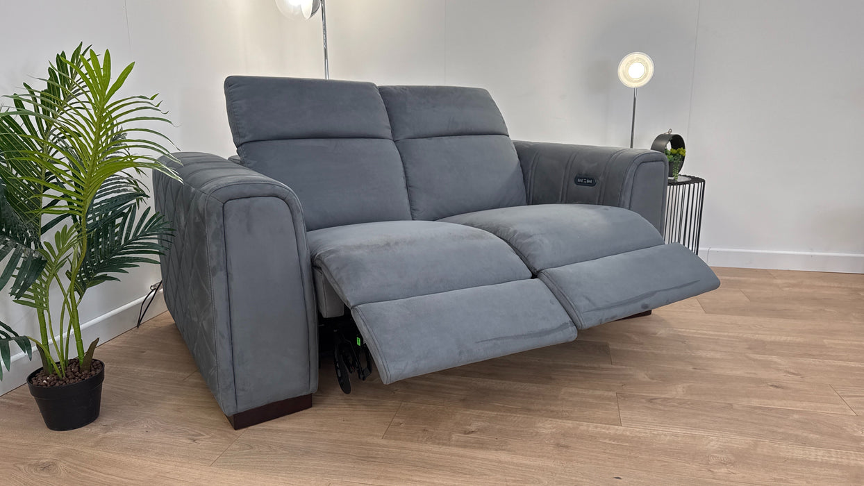 Mason 2 Seater - Relaxed Matt Fabric - Tara Lead Grey