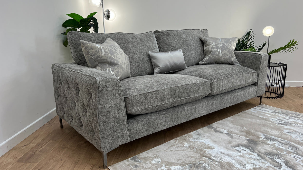 Rococo 4 Seater - Fabric Sofa - Rococo Verbier Grey Mix