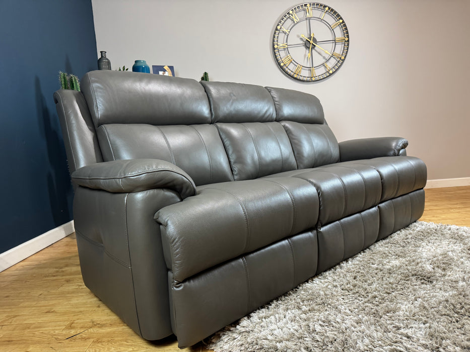 Gracie 3 Seater Leather Trusty Sheen Storm (WA2)