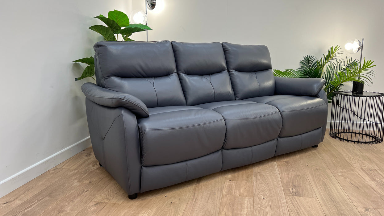 Albion 3 Seater - Leather - Lavender Grey