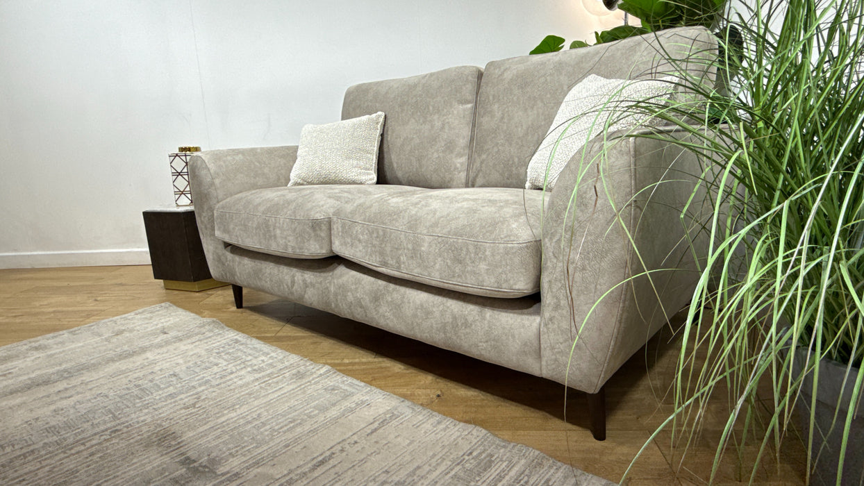 Sofology Hackney Fabric 2 Seater Memory Foam Seats in Lifestyle Dapple Stone Mix
