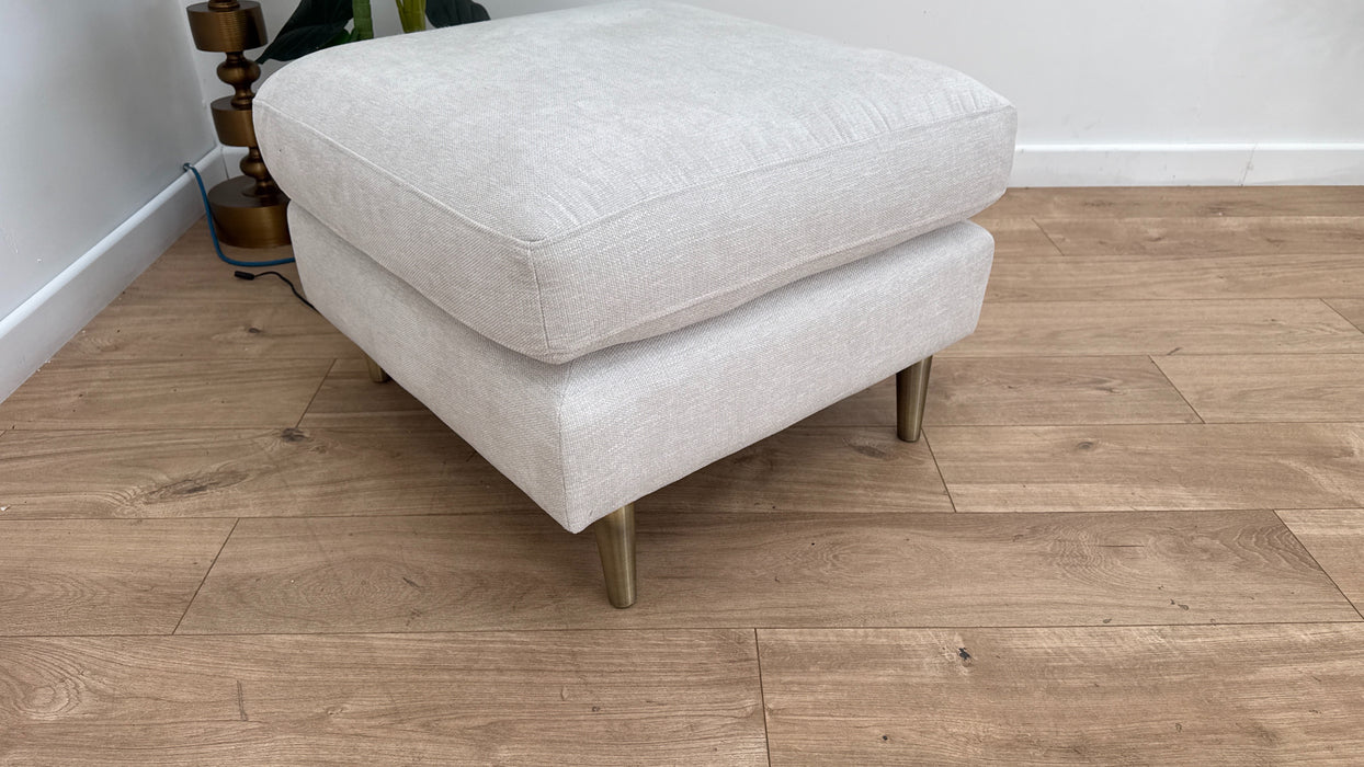 Sofology The Hackney Fabric Storage Footstool Memory Foam in Mini Boucle Natural