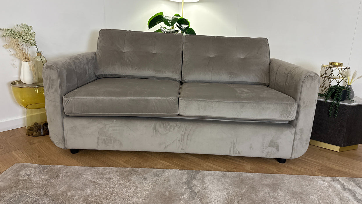 Sofology Islington Fabric 3 Seater Hypnos Deluxe Sofa Bed in Sleek Mink