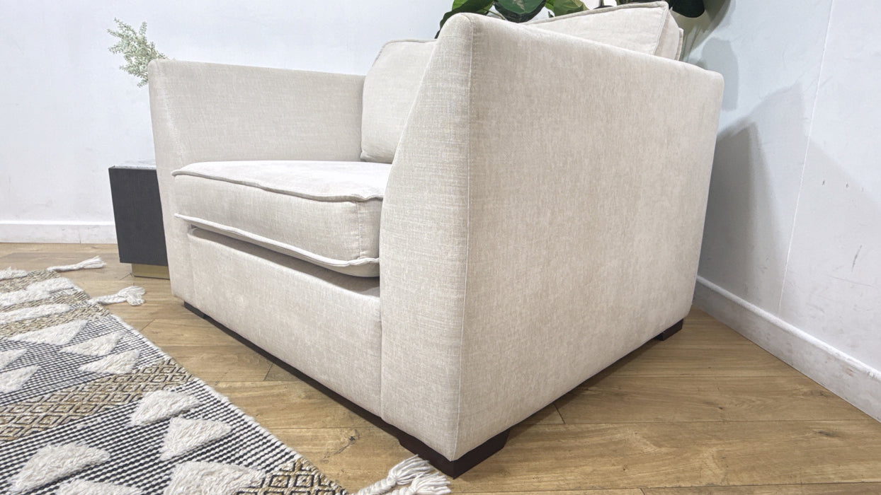 Sofology Richmond Fabric Loveseat in Artic Ecru