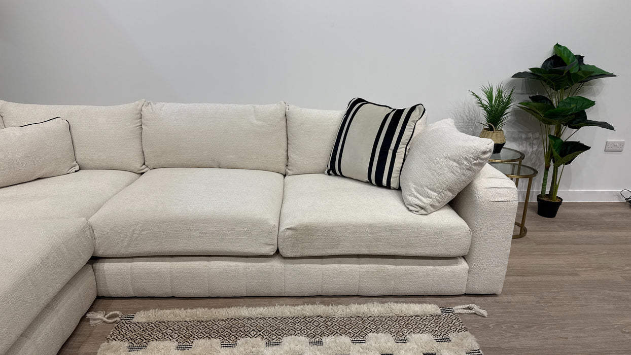 Sofology Westwood Fabric 3 Corner 3 in Soft Boucle Ecru Mix