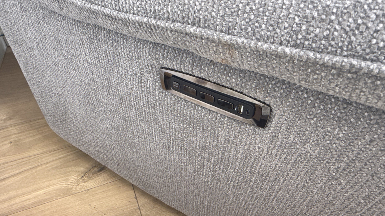 DFS Newsome Power Recliner Fabric chair in Steel