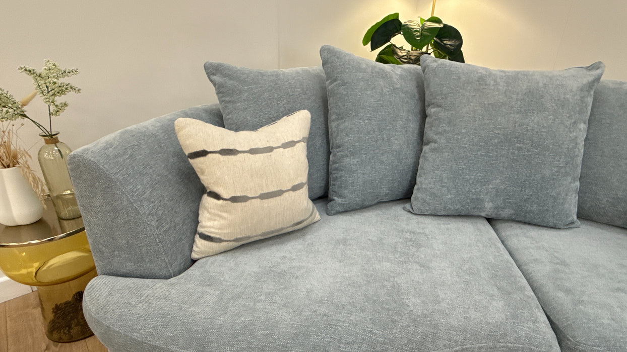 Sofology Chloe Fabric 4 Seater Split Sofa in Chenille Sky