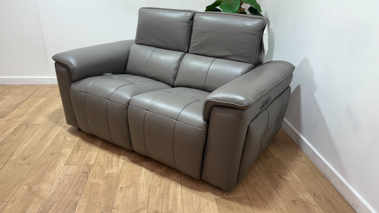 Sofology Leather Recliner 2 Seater in Elephant