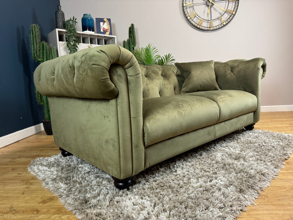 Balmoral Fabric 2 Seater - Matt Velvet Moss (WA2)