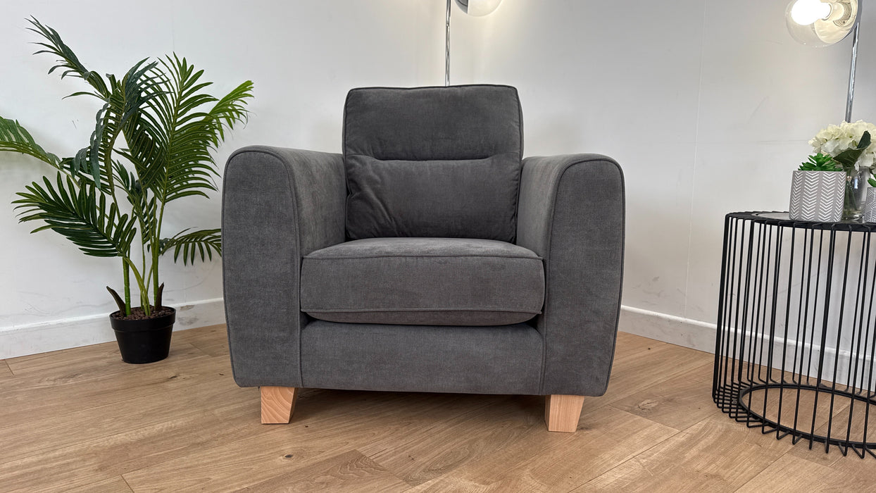 Orlby 1 Seater - Fabric Chair - Grey