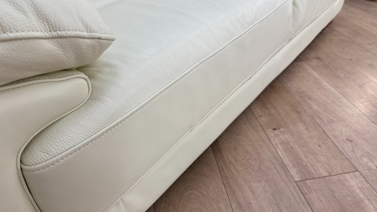 DFS Santine 2 Seater Leather Sofa in Cream