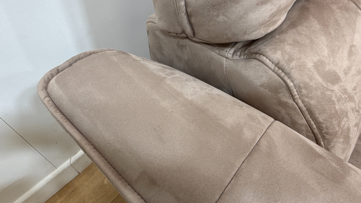 Sofology Cadenza Fabric 1 Corner 3 Power Recliner/Headrest in Lifestyle Plush Nutmeg