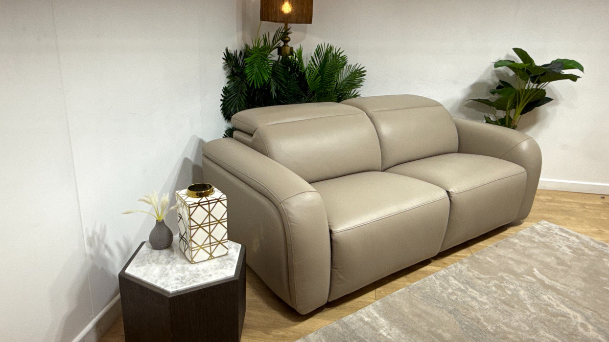 Sofology Drift Leather 2.5 Seater in Trusty Embossed Stone