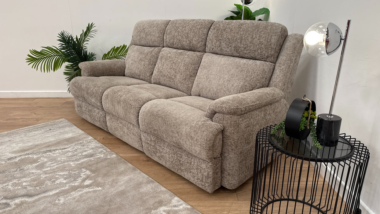 Sofology Gracie Fabric 3 Seater in Hopsack Chenille Linen