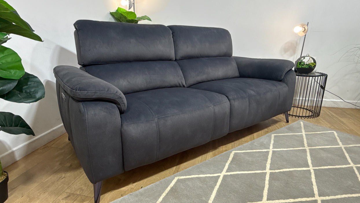 Sofology Bailey Fabric 2.5 Seater Power Recliner/Headrest in Lifestyle Flecked Anthracite