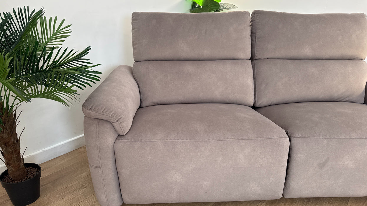 Sofology Ripley Fabric 2.5 Seater Power Recliner/Headrest in Lifestyle Flecked Nutmeg