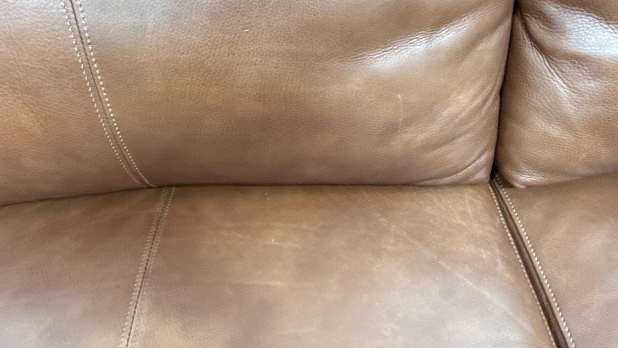 Sofology Adler Leather Asymmetric 4 Seater in Relaxed Soft Brown