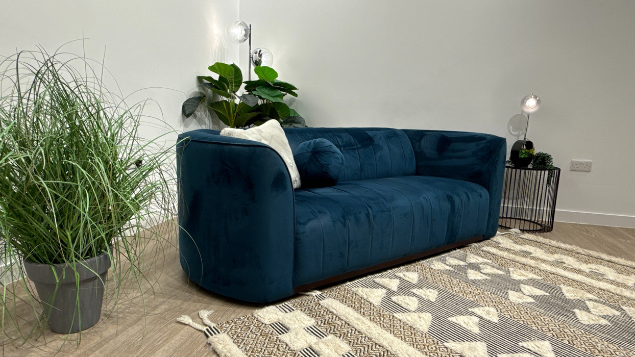 Sofology The Fitzrovia 3 Seater Fabric Sofa in Matt Velvet Teal
