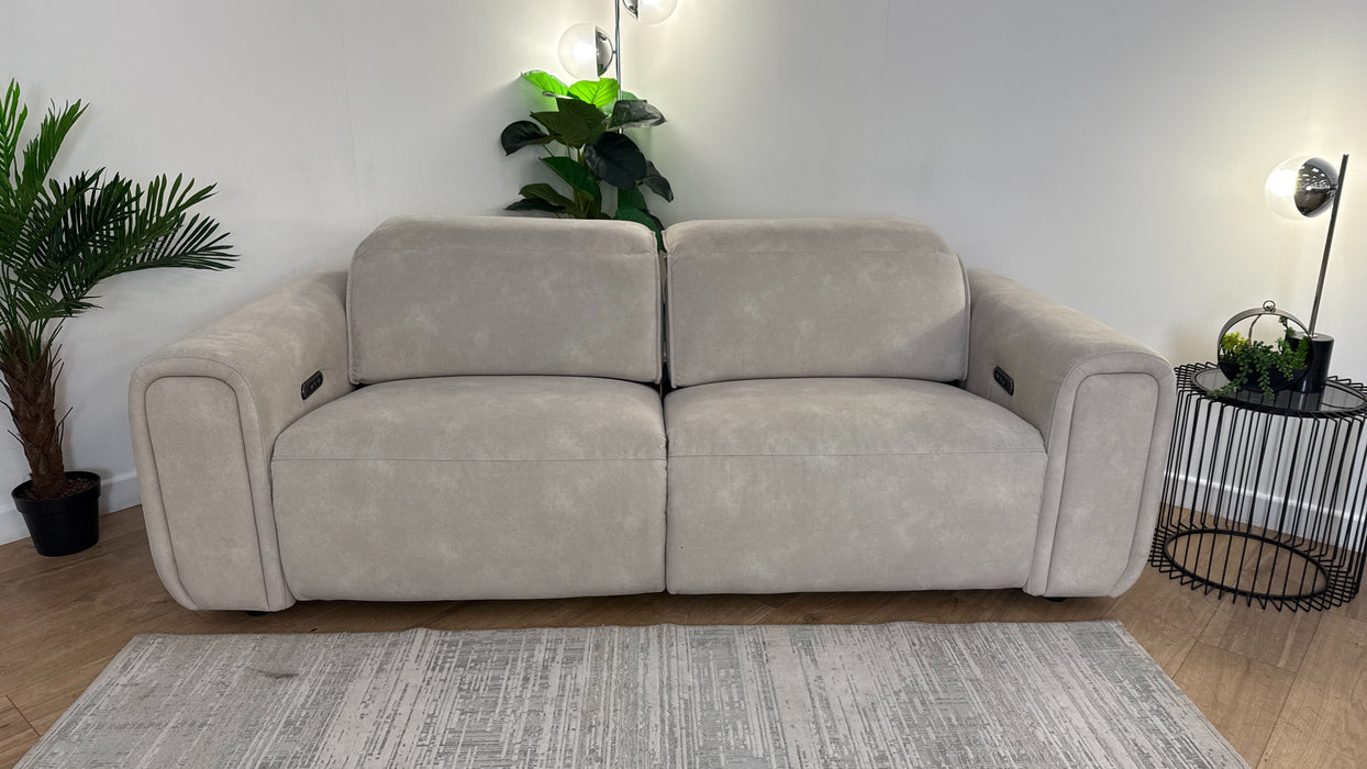 Sofology The Premiere 2.5 Seater Recliner Sofa in Lifestyle Flecked Fabric Ivory