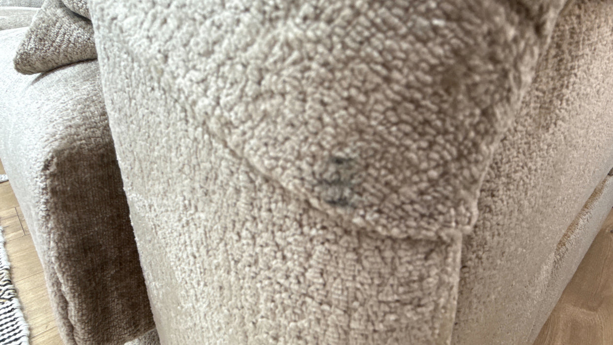 Sofology Westwood Fabric 3 Corner 3 Gold Trim in Teddy Chenille Mink Mix