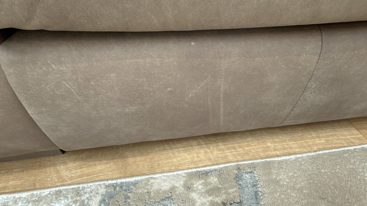 Strato 2 Corner 2 - Leather Sofa - Taupe/Natural Mix