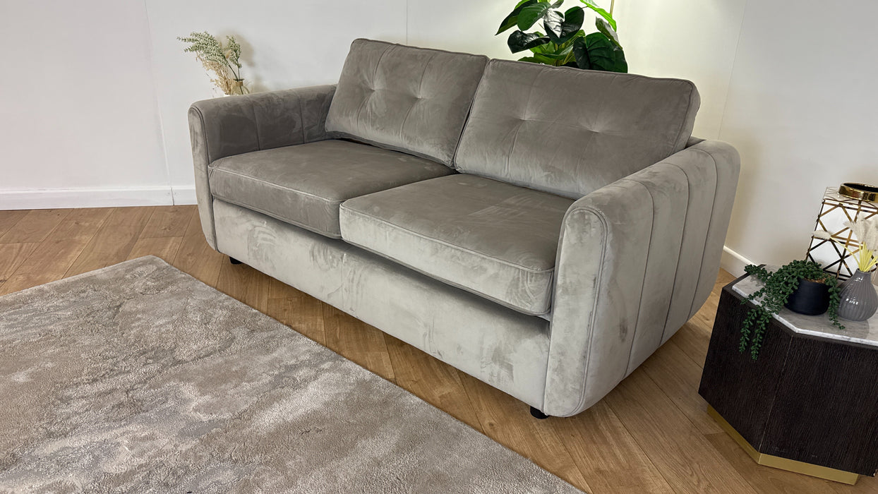 Sofology Islington Fabric 3 Seater Hypnos Deluxe Sofa Bed in Sleek Mink