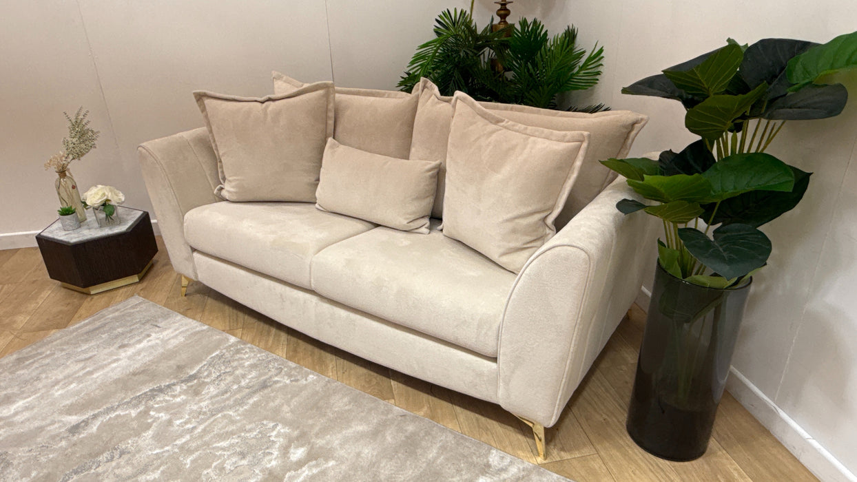 Sofology Luella Fabric 3 Seater in Soft Sherpa Natural