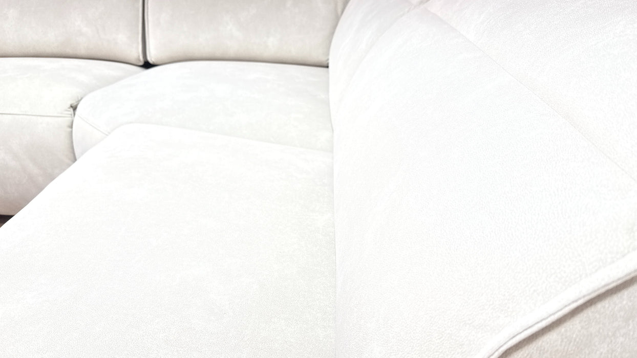 Sofology Premiere Fabric 3 Corner 1.5 Power Recliner/Headrest in Lifestyle Flecked Ivory