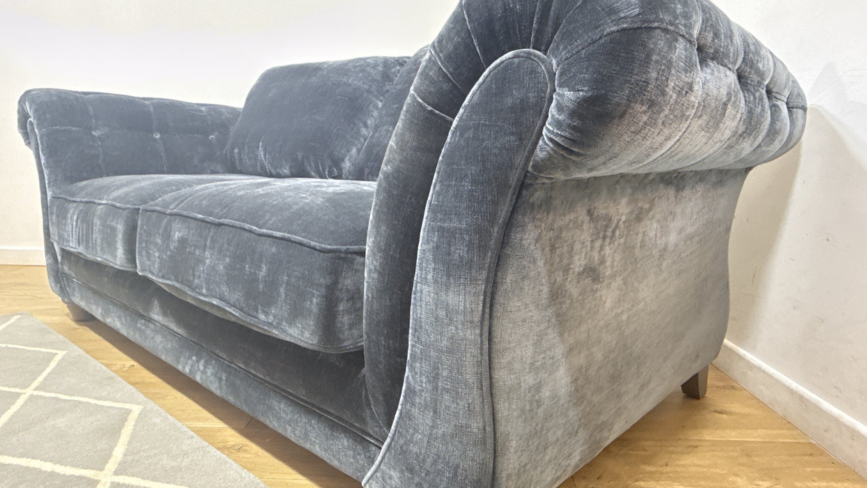 Sofology Highgrove Fabric 3 Seater Full Back Extra Flex Seats in Luxe Chenille Charcoal Mix