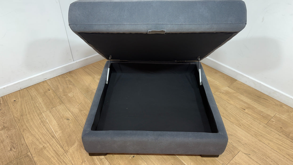 Sofology Portland Fabric Storage Footstool in Lifestyle Flecked Charcoal