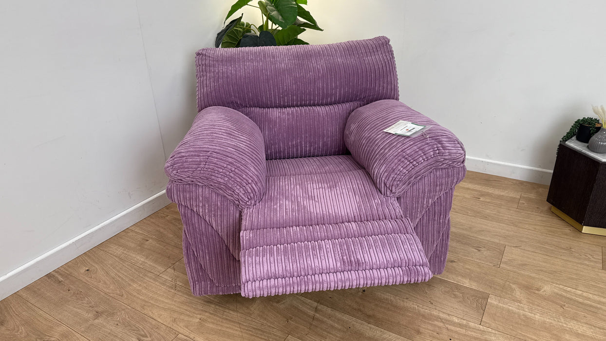 DFS Zana Fabric Recliner Chair in Lilac