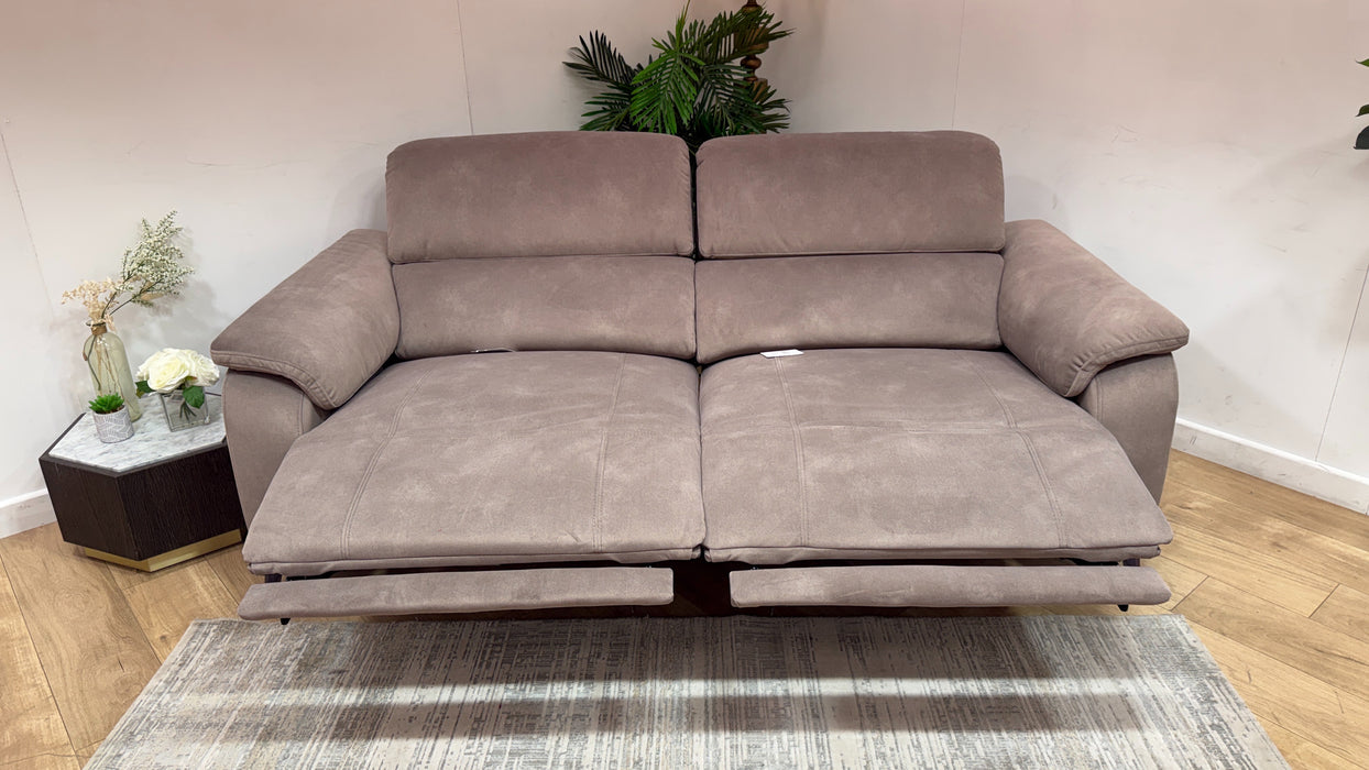 Sofology Bailey Fabric 2.5 Seater Power Recliner in Lifestyle Flecked Nutmeg