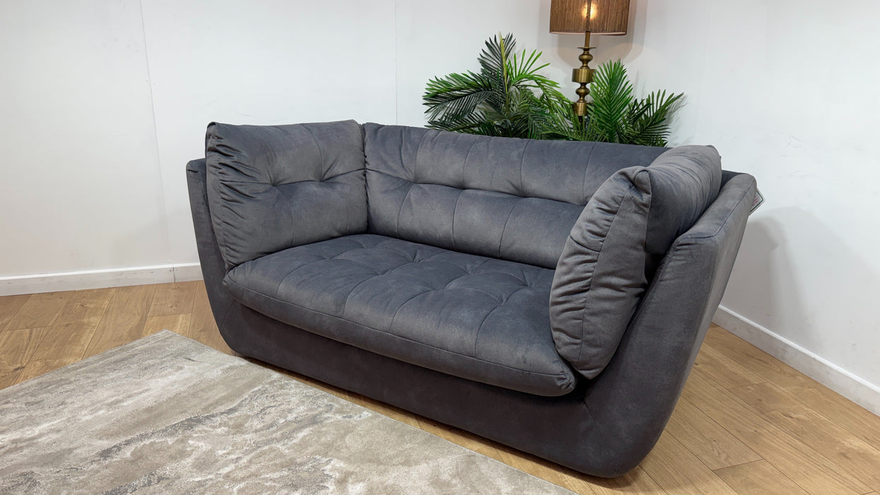 Sofology Cocoon Fabric 2 Seater in Lifestyle Flecked Fabric Charcoal