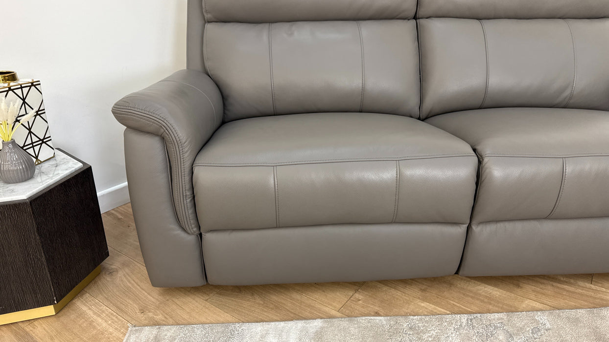Sofology Sample Leather Recliner 2.5 Seater in Elephant