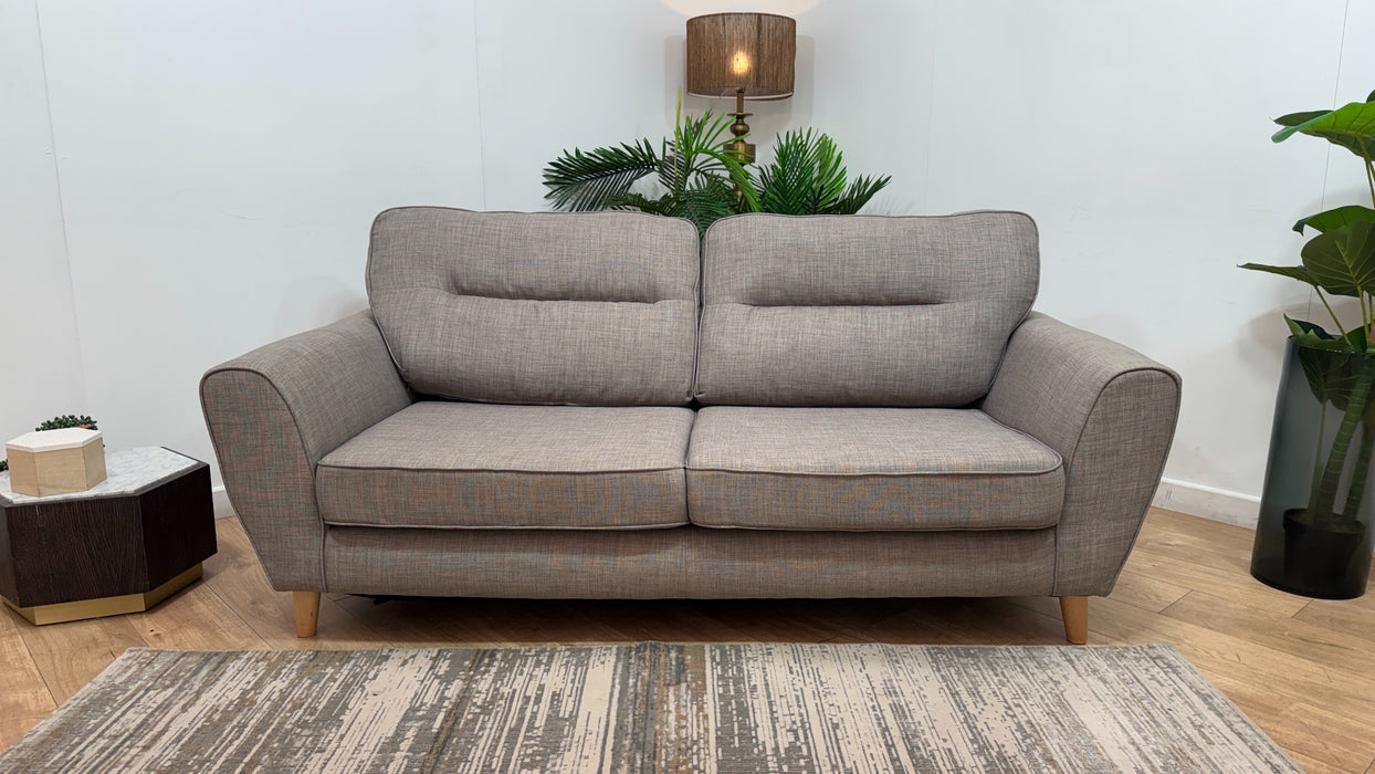 Sofology Hetty Fabric 3 Seater Full Back in Linoso Slate