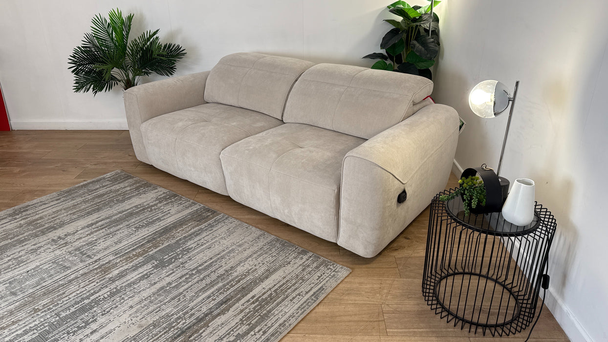 Sofology The Riviera Fabric 3 Seater Motion Chaise in Relaxed Chenille Cotton