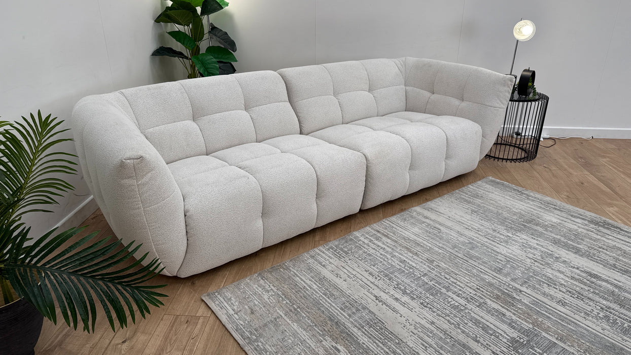 Sofology The Lunar Fabric 4 Seater in Woven Boucle Linen