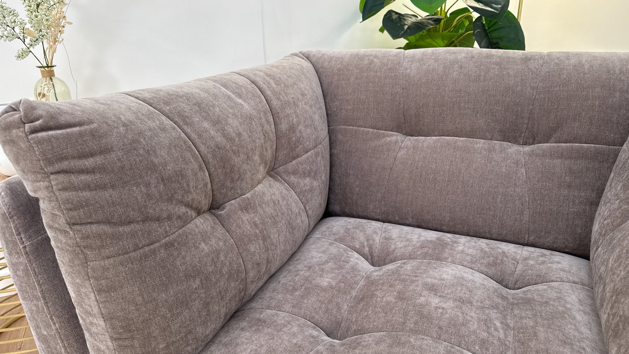 Sofology The Cocoon Fabric Swivel Chair in Relaxed Chenille Nutmeg
