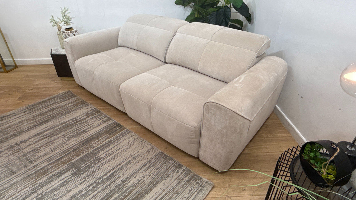 Sofology Riviera Fabric 3 Seater Motion Chaise in Relaxed Chenille Cotton