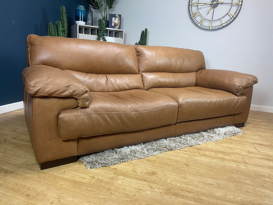 Santino Leather 3 Seater Apollo Tan  (WA2)