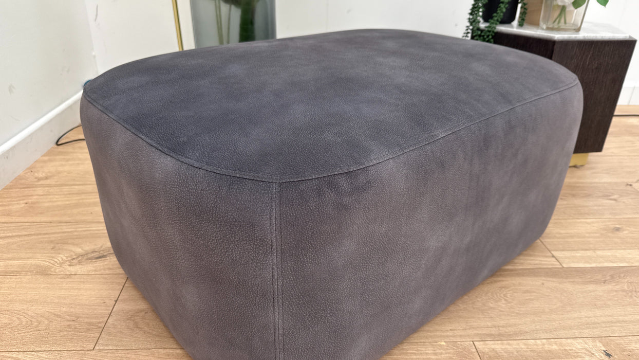 Sofology Metropolitan Fabric Footstool in Lifestyle Mottled Charcoal
