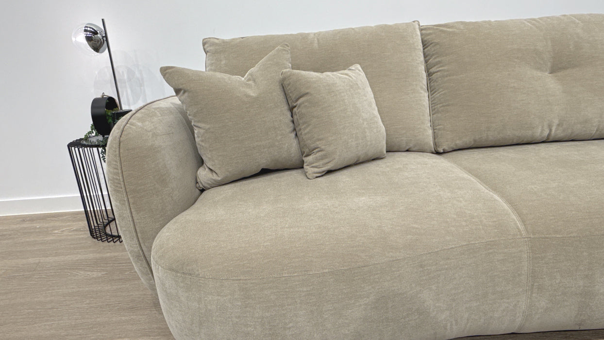 Sofology Sydney 3 Corner 1.5 Fabric Sofa in Mushroom