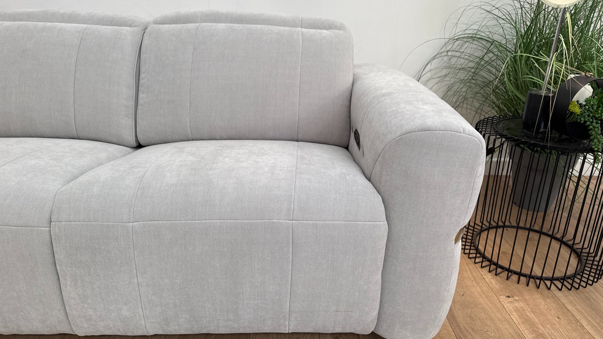 Sofology Lumiere Fabric Recliner 3 Corner Console 3 in Stone