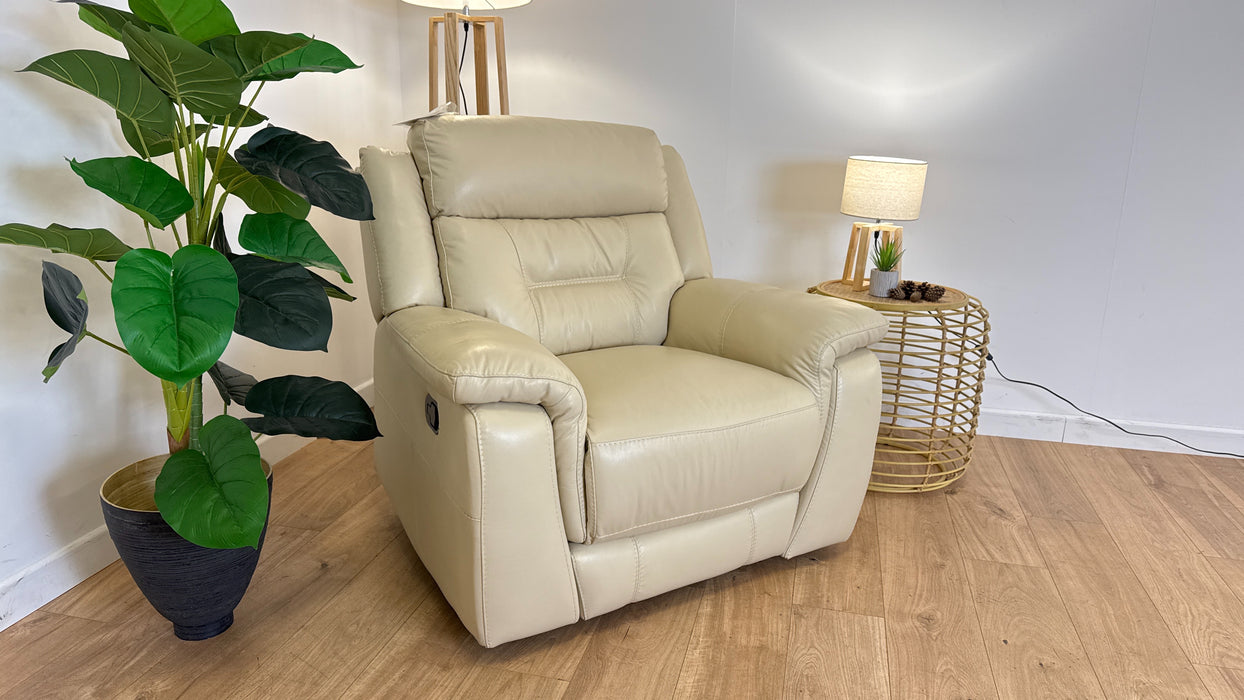 Winston Leather Manual Recliner Chair